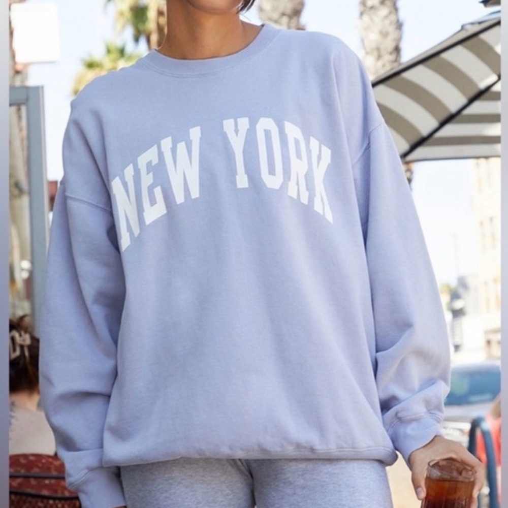 Brandy Melville x John Galt New York Crewneck Oversized Sweatshirt